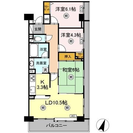 ライフガーデン泉中央の物件間取画像